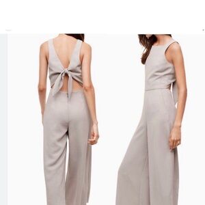 Aritzia Wilfred Taupe Jumpsuits with an open back , size 0